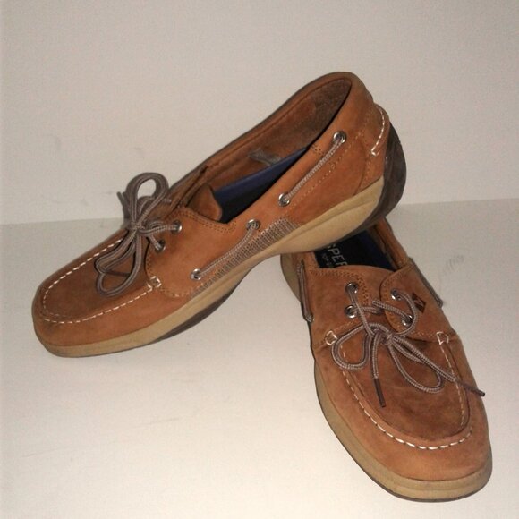 Sperry Leather and Suede Intrepid 2 Eye Top Siders Nautical Deck Shoes Model STS - Picture 2 of 3